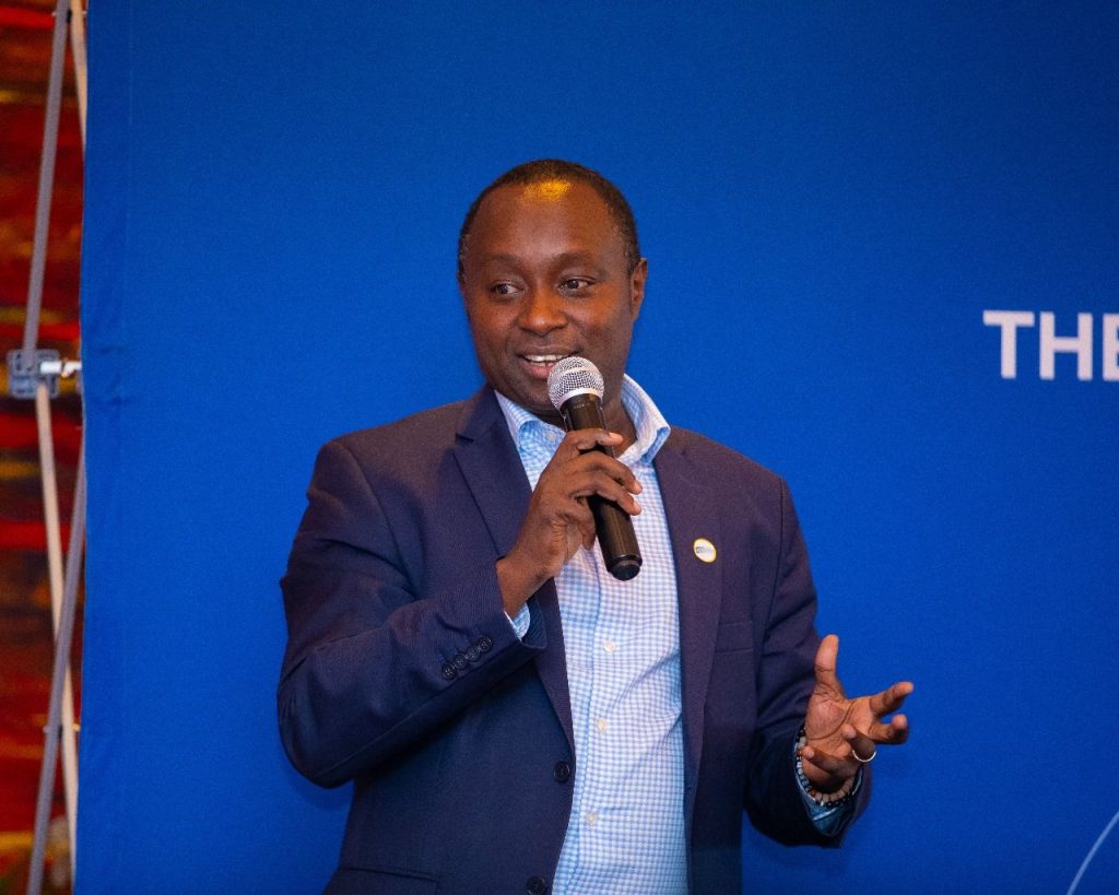 Nairobi Securities Exchange CEO Frank Mwiti Shares speaking at the luncheon organized by The kenyan Wall Street