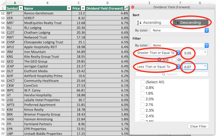REIT Landing Page Excel Document 2