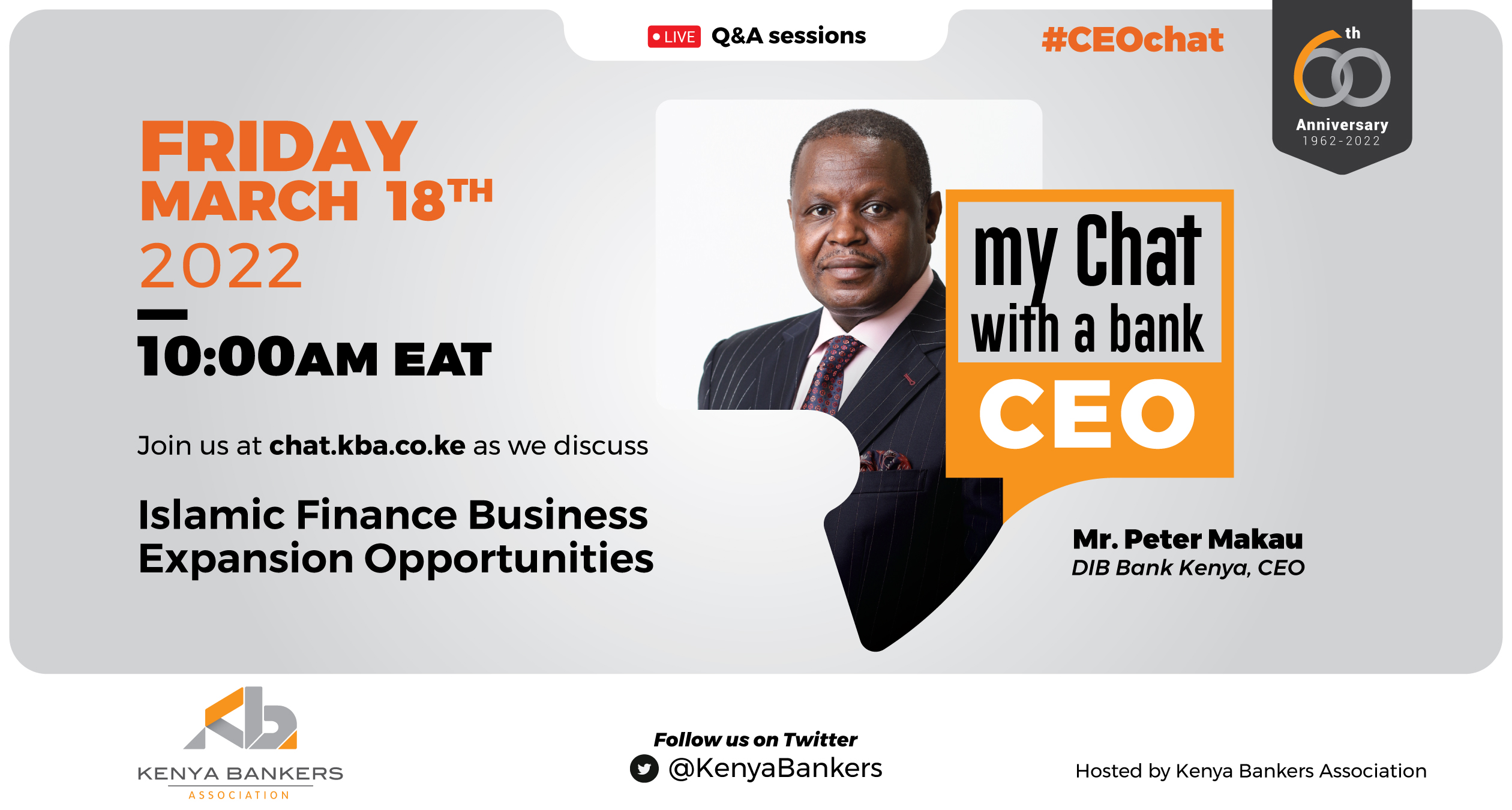 CEO Chat Online Event; DIB Bank CEO Peter Makau-March 18th 2022 | The  Kenyan Wallstreet