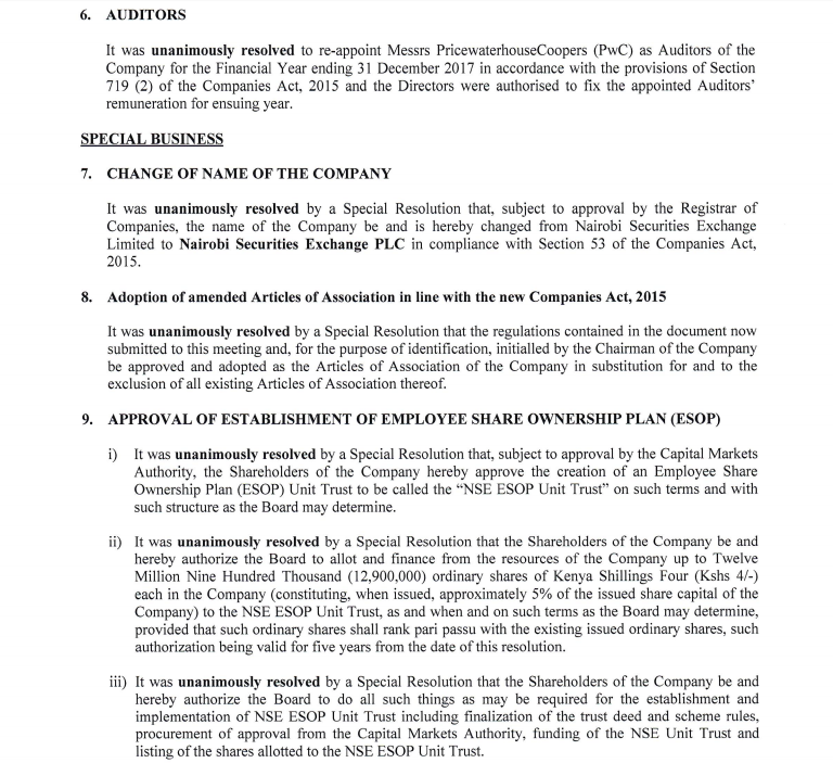 The Kenyan Wallstreet